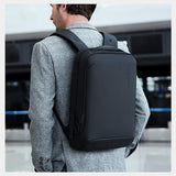Muzee Business Backpack for Men 15.6 Inch, Slim Laptop Backpack with USB Port, Water Resistant Lightweight Travel Backpack with Hard Shell Design for Office