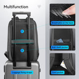 Muzee Business Backpack for Men 15.6 Inch, Slim Laptop Backpack with USB Port, Water Resistant Lightweight Travel Backpack with Hard Shell Design for Office