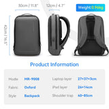Muzee Business Backpack for Men 15.6 Inch, Slim Laptop Backpack with USB Port, Water Resistant Lightweight Travel Backpack with Hard Shell Design for Office