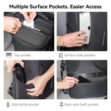 Muzee Business Backpack for Men, 17.3 Inch Water - Resistant & Anti - Scrape Travel Laptop Backpack with USB Charging Port, High Tech Backpack Fits Notebook & Tech Gear