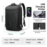 Muzee Business Backpack for Men, 17.3 Inch Water - Resistant & Anti - Scrape Travel Laptop Backpack with USB Charging Port, High Tech Backpack Fits Notebook & Tech Gear