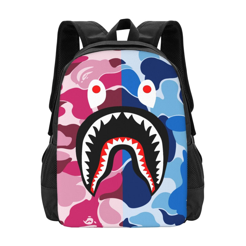 MVGKTGOQ Backpack Shark Camo Backpack Travel laptop bag Stylish and durable both for men and women 17 inch (Shark Camo Backpack 6)