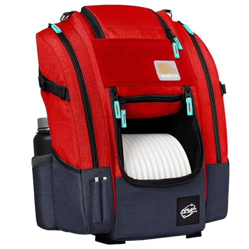 MVP Disc Sports Voyager Slim Backpack Disc Golf Bag (Red)