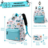mygreen 14 Inch Kids Backpack for Boys & Girls, Features Padded Back & Adjustable Strap, Perfect Size for School & Travel Backpacks Helicopter Water Blue