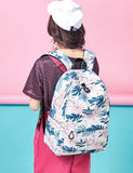 mygreen Backpacks for Kids, Flowers and Leaves Backpack Light Daypack School Bag Shoulder Bags Handbag White - Medium