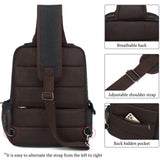 mygreen Canvas Messenger Bag 15 inch Backpack Crossbody Bags Sling Bag Black, XL