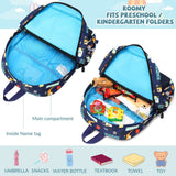 mygreen Toddler Backpack, Car Colorful Preschool Bag with Chest Strap, Kindergarten Schoolbag for Kids, Boys, and Girls (Truck Blue)