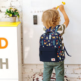 mygreen Toddler Backpack, Car Colorful Preschool Bag with Chest Strap, Kindergarten Schoolbag for Kids, Boys, and Girls (Truck Blue)