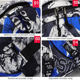 MYSNKU Funny Graffiti Print Backpack, Teens Laptop Schoolbags for Boys and Girls, College Fashion Daypack (Black 2)