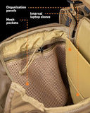 Mystery Ranch 2 Day Backpack – Modern Utility Bag w/Exterior Webbing, Removable Waist Belt & Laptop Sleeve – Ponderosa, S/M