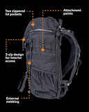 Mystery Ranch 2 Day Backpack – Modern Utility Bag with Exterior Webbing, Removable Waist Belt & Laptop Sleeve – Black, L/XL