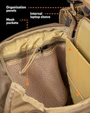 Mystery Ranch 2 Day Backpack – Modern Utility Bag with Exterior Webbing, Removable Waist Belt & Laptop Sleeve – Black, L/XL