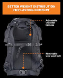 Mystery Ranch 2 Day Backpack – Modern Utility Bag with Exterior Webbing, Removable Waist Belt & Laptop Sleeve – Black, L/XL
