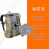 Mystery Ranch Blitz 30 Backpack – Tactical Daypack with Waistbelt & Padded Laptop Sleeve – Forest, 30L, S/M