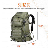 Mystery Ranch Blitz 30 Backpack – Tactical Daypack with Waistbelt & Padded Laptop Sleeve – Forest, 30L, S/M