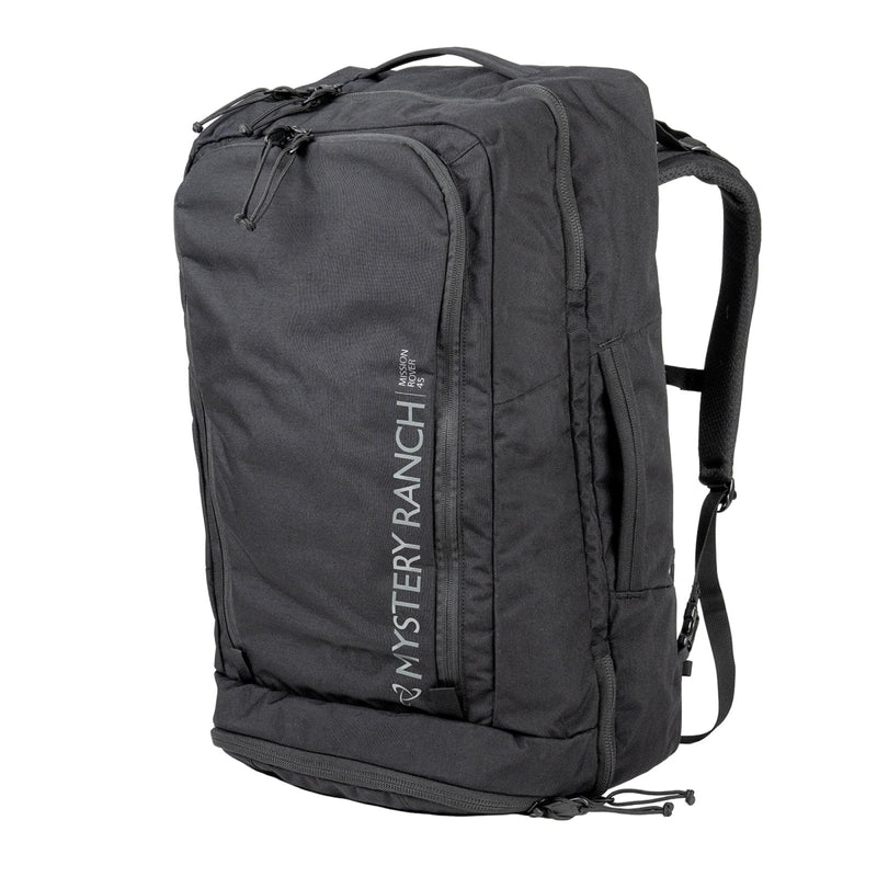 Mystery Ranch Mission Rover 45 Backpack – Duffel Bag with Side Handle, Lockable Zippers & Padded Laptop Sleeve – Black