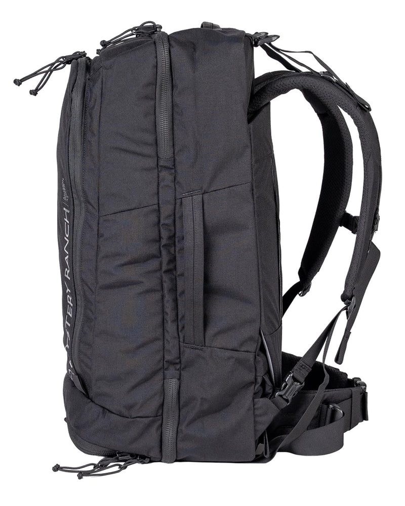 Mystery Ranch Mission Rover 45 Backpack – Duffel Bag with Side Handle, Lockable Zippers & Padded Laptop Sleeve – Black