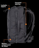 Mystery Ranch Mission Rover 45 Backpack – Duffel Bag with Side Handle, Lockable Zippers & Padded Laptop Sleeve– Shadow
