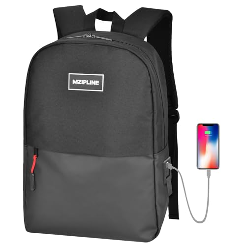 MZIPLINE Backpack Bag-Smell Proof-Classics Casual Travel Daypack Travel bags for College Student Men & Women Work (Black/Black) | Backpacks4Less