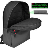 MZIPLINE Backpack Bag-Smell Proof-Classics Casual Travel Daypack Travel bags for College Student Men & Women Work (Black/Black)