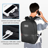 MZIPLINE Backpack Bag-Smell Proof-Classics Casual Travel Daypack Travel bags for College Student Men & Women Work (Black/Black)