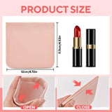 MZLUWM 6PCS Small Makeup Bag for Purse，Waterproof Leather Portable Mini Makeup Bag,Snap Closure Organizer Pouch for Coin Cards Jewelry Lipstick Cosmetic Accessories，Small Travel Kit Storage Pouch