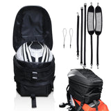 MZS Motorcycle Tail Bag, 38L Expandable Dual Use Helmet Bag Luggage Storage Backpack with Waterproof Rain Cover - Multifunctional Motorbike Rear Seat Bag Accessories