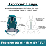 N NEVO RHINO 35L Internal Frame Backpack,Women Men’s Backpacking Backpack with Rain Cover,30+5 Liter Lightweight Hiking Backpacking Packs for Camping,Hiking,Traveling