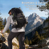 N NEVO RHINO 40L Internal Frame Hiking Backpack for Men Women with Rain Cover, Lightweight Outdoor Backpacking Backpack for Camping, Hiking, Traveling