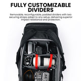 NANUK N - PVD 30L Camera Backpack – Water - Repellent with Rain Cover, Fits 2 Cameras, Drone, Tripod & 16" Laptop Compartment, Carry - On Approved – For Photographers, Travel & Hiking – Black