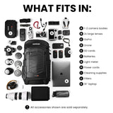 NANUK N - PVD 30L Camera Backpack – Water - Repellent with Rain Cover, Fits 2 Cameras, Drone, Tripod & 16" Laptop Compartment, Carry - On Approved – For Photographers, Travel & Hiking – Black