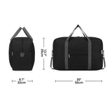 Narwey Carry on Luggage 22x14x9 Airline Approved Foldable Duffle Bag for Travel Packable Duffel Bag for Traveling Airplane for Women and Men 40L (Black (With Shoulder Strap))