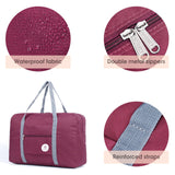 Narwey For Spirit Airlines Foldable Travel Duffel Bag Tote Carry on Luggage Sport Duffle Weekender Overnight for Women and Girls (1112 Wine Red)