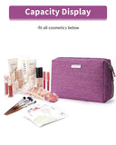 Narwey Large Makeup Bag Travel Cosmetic Bag Organizer Toiletry Bag Make Up Bags Zipper Pouch for Women (Large, Purple)