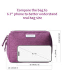 Narwey Large Makeup Bag Travel Cosmetic Bag Organizer Toiletry Bag Make Up Bags Zipper Pouch for Women (Large, Purple)