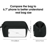Narwey Makeup Bag Women Wide - open Make up Bag Travel Cosmetic Bag Organizer Toiletry Bag for Cosmetics Toiletries Accessories (Black)