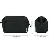 Narwey Makeup Bag Women Wide - open Make up Bag Travel Cosmetic Bag Organizer Toiletry Bag for Cosmetics Toiletries Accessories (Black)