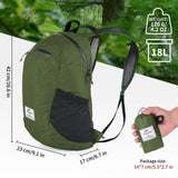 Naturehike 18L Lightweight Hiking Daypack, Waterproof Camping Packable Backpack Ultralight for Travel, Airplane, Adults