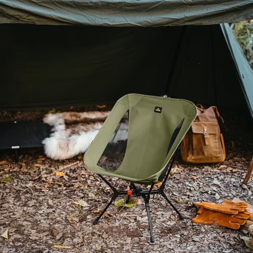 Naturehike YL01 Snap Camping Chair, 1 Second Setup Frame, 441lb Capacity Camp Chair, Portable & Lightweight Backpacking Chair