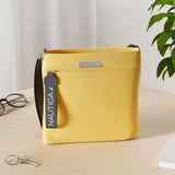 Nautica Diver Nylon Small Women's Crossbody Bag Purse with Adjustable Shoulder Strap, Sunny (Yellow)