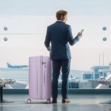 Nazhura Luggage Set, 3 - Piece Hardside Suitcase Set, 20 - inch Carry On, 24 - inch, 28 - inch Luggage (Purple)