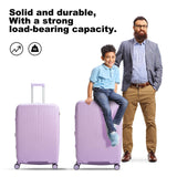 Nazhura Luggage Set, 3 - Piece Hardside Suitcase Set, 20 - inch Carry On, 24 - inch, 28 - inch Luggage (Purple)