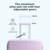 Nazhura Luggage Set, 3 - Piece Hardside Suitcase Set, 20 - inch Carry On, 24 - inch, 28 - inch Luggage (Purple)