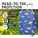 nbnhxnff Travel Luggage Cover Protector Stretchable,Washable&Anti - Scratch,Fits 18 - 32 Inch case (Dinosaur, M(22 - 25 inch))