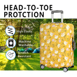 nbnhxnff Travel Luggage Cover Protector Stretchable,Washable&Anti - Scratch,Fits 18 - 32 Inch case (Yellow flower, XL(29 - 32 inch))