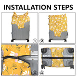 nbnhxnff Travel Luggage Cover Protector Stretchable,Washable&Anti - Scratch,Fits 18 - 32 Inch case (Yellow flower, XL(29 - 32 inch))