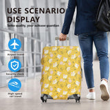 nbnhxnff Travel Luggage Cover Protector Stretchable,Washable&Anti - Scratch,Fits 18 - 32 Inch case (Yellow flower, XL(29 - 32 inch))