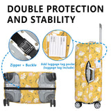 nbnhxnff Travel Luggage Cover Protector Stretchable,Washable&Anti - Scratch,Fits 18 - 32 Inch case (Yellow flower, XL(29 - 32 inch))