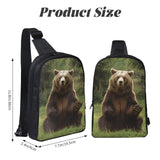 NCMDNWAUCK Sling Bag Hi Bear Sit on the lawn Cross Chest Bag Sling Backpack for Travel Crossbody Shoulder Bag
