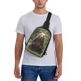 NCMDNWAUCK Sling Bag Hi Bear Sit on the lawn Cross Chest Bag Sling Backpack for Travel Crossbody Shoulder Bag